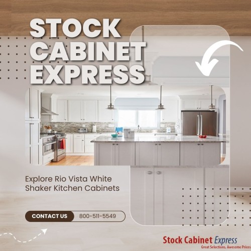 Explore Rio Vista White Shaker Kitchen Cabinets at Stock Cabinet Express