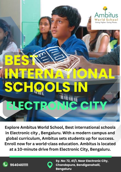 Best International Schools in Electronic city
