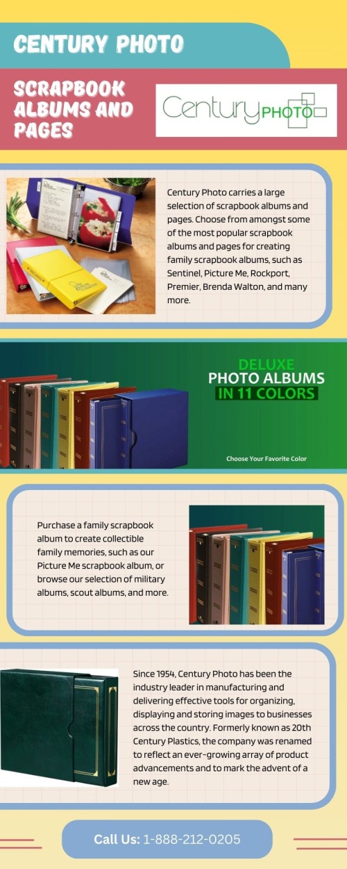 Century Photo Scrapbook Albums and Pages